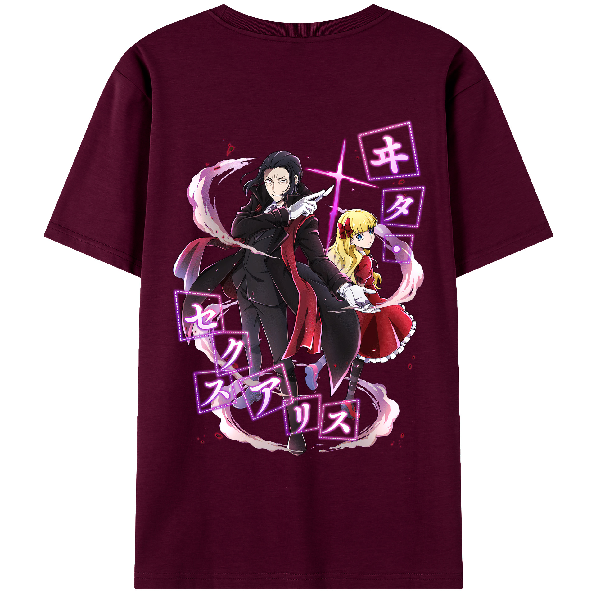 （画像用） 文豪ストレイドッグス Bungo Stray Dogs レディース半袖Tシャツ(バックプリント)